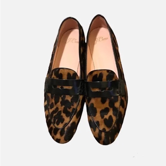 J.CREW leopard print loafers Womens Animal Print Flat Shoes - Picture 1 of 2